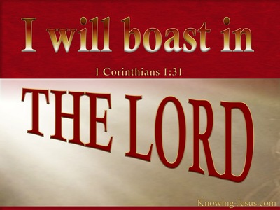 1 Corinthians 1:31 Let Him Boast In The Lord (red)